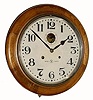 C.1910, Japan, Round Gallery Clock, 8-day pendulum movement in good original condition. 