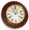 C.1901, Ansonia Clock Co., "Cable Lever", 8-day time/strike lever movement refinished walnut wall clock in very nice condition.