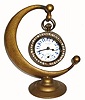 C.1913, New Haven Clock Co., "Jasper and Crescent Stand" novelty timepiece.