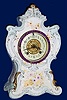 C.1900, New Haven Clock Co., 8-day time/strike porcelain mantel clock.