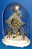 C.1890, English, skeleton clock and dome. 