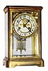 C.1910, Waterbury Clock Co., "TOULON", glass & brass crystal regulator in generally good original condition.