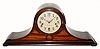 C.1925, New Haven Clock Co., "Romany" 8-day Westminster chime tambour mahogany mantel clock in very nice condition.
