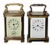 (2) C.1905, Brass Cased Carriage Clocks, French, as-found.
