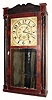 C.1832, Samuel Terry, Bristol, Conn., 30-hour time/strike wood movement half-column and splat shelf clock.