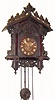 C.1890, German, 30-hour time/strike cuckoo clock in generally good with original finish.