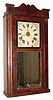 C.1840, Jonathan Frost, Reading, Mass., 30-hour time/strike/alarm wood movement, mahogany veneer shelf clock in very fine restored condition (case refinished).