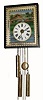 C.1890, German, 30-hour time/strike/alarm (3-weight) picture frame clock in a gilt and black frame with reserve painted dial and original hands in good condition; 