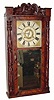 Mixed lot: a C.1833, Marsh, Gilbert & Co., Farmington, Conn., full size carved pillar and splat shelf clock,
