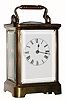 C.1906, Waterbury Clock Co., "SAGE", 8-day time & strike, brass cased carriage clock in very good original condition.