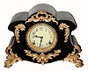 C.1904, Ansonia Clock Co., "Amiens", 8-day time/strike enameled iron case mantel clock in good restored condition.