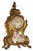 C.1911, New Haven Clock Co., 8-day time/strike cast white metal shelf clock in the Louis XVI style.