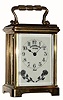 C.1910, French, Brass Cased Carriage clock, time only, O-bis case, as-found, missing one side glass and dirty.
