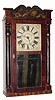 C.1833, Jeromes & Darrow, Bristol, Conn., 30-hour wood movement time/strike half column and splat shelf clock, 3/4 size.