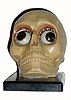 C.1920, German, "SKULL", Rotating Eye Clock, in good original condition. 