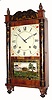C.1830, Ephraim Downs, Bristol, Conn.,  30-hour time/strike wood movement shelf clock.