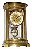 C.1900, Marti & Cie, 8-day bow front crystal regulator in very nice condition with a perfect porcelain dial and original hands.