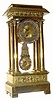 C.1835, French, Large 4-Column Empire mantel clock, with restorations. Someone has polished this clock on a buffing wheel, 