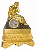 C.1840, French, bronze and ormolu figural clock "LAMENTATION" with 8-day t/s