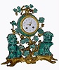 C .1890, French, Paintre (signed on movement) ormolu & porcelain clock in Chinese motif, and in very good original condition.