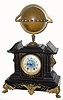 C.1890, French, Edouard Serin, World Time Globe, striking, with phases of the moon and in very good original condition, with the name of the retailer, Parmentier on the porcelain dial.