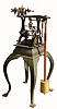 C.1895, E. Howard & Co., Boston, No. 1, short drop (meter pendulum) time only tower clock movement on base, with 4 dial distribution, in very good original condition (including paint).
