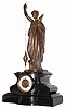 C.1885, French, Large Conical Pendulum "Yarn Spinner", marble & bronze clock in outstanding original condition.