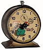 C.1935, New Haven Clock Co., "POPEYE" alarm clock in very good original condition, with great label/ instructions intact on the bottom of the case. 