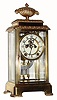 C.1911, New Haven Clock Co., "Tucson", 8-day time/strike brass and glass crystal regulator in excellent restored condition. 
