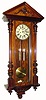 C.1900, German, A. W. & Co., Freiburg in Schl, 2-weight wall regulator in good original condition. 