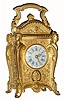 C.1900, French, Brass Cased Carriage clock, Art Nouveau with female caryatids, time, strike, repeat & alarm in excellent original condition.