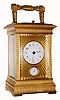 C.1900, French, Charles Hour, Brass Cased Carriage Clock, Grand Sonnerie, in a case with profuse geometric decorations, and in very good original condition.