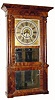 C.1836 C. & N. Jerome, Bristol, Conn., 8-day time/strike column and cornice shelf clock.