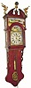 C.1840, Dutch Staartklok, also commonly called a Dutch Hood, or a Tail Clock in the states; this one with a double hood.