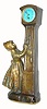 C.1900, French, Dutch Girl & Tall Clock novelty "BRONZE" in excellent original condition.