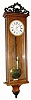 C.1850, Austrian, 1-Wt Vienna Regulator in a straight line case with tiger maple trim, and in excellent restored condition.