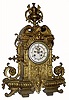 C.1890, French, Brass Architectural Clock, in good original condition. This is a large, heavy and well detailed case, typical of the fancy designs late in the Victorian era. 