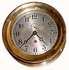 C.1930, Chelsea Clock Co., Engine Room Timepiece, in a red brass case with hinged bezel with button latch.