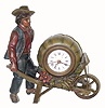C.1900, French, Pumpkin novelty alarm clock in very nice original condition. 