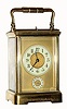C.1900, French, Brass Cased Carriage Clock, quarter striking, with alarm and repeat, as found from storage. 