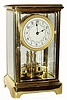 C.1908, Jahresuhrenfabrik, 400-day brass crystal regulator timepiece in very good restored condition.