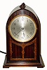 C.1915, Herschede Hall Clock Co., Electric mahogany Westminster chime mantel clock in very nice clean condition with original finish.