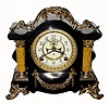 C.1904, Ansonia Clock Co., "Toulon", 8-day time/strike enameled iron case mantel clock in beautifully restored condition. 