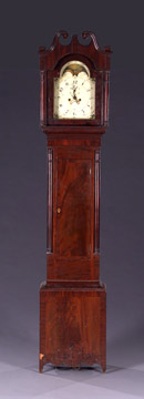 A GEORGE III MAHOGANY LONGCASE CLOCK, early 19th century. — Antique Clocks Price Guide