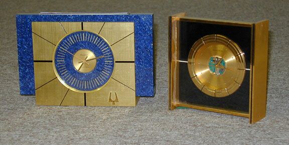 TWO BULOVA TABLE CLOCKS, mid 20th century. — Antique Clocks Price Guide