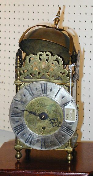 A SEVENTEENTH CENTURY STYLE BRASS LANTERN CLOCK, late 19th/20th century. — Antique Clocks Price Guide