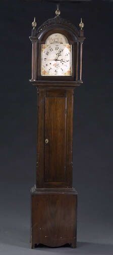 AN AMERICAN STAINED PINE TALL CASE CLOCK BY R. WHITING, WINCHESTER, early 19th century. — Antique Clocks Price Guide