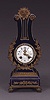 A LOUIS XVI STYLE ORMOLU-MOUNTED AND 'JEWELED' BLUE-GROUND PORCELAIN LYRE CLOCK, Late 19th/early 20th century, retailed by Blair & Crawford.