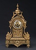 A LOUIS XV STYLE GILT BRONZE MANTEL CLOCK, 20th century, the works by Auroin a Paris.