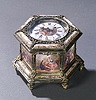 A SILVER AND VIENNESE ENAMEL FRENCH TIMEPIECE, late 19th century, movement engraved Gamot A Lille.